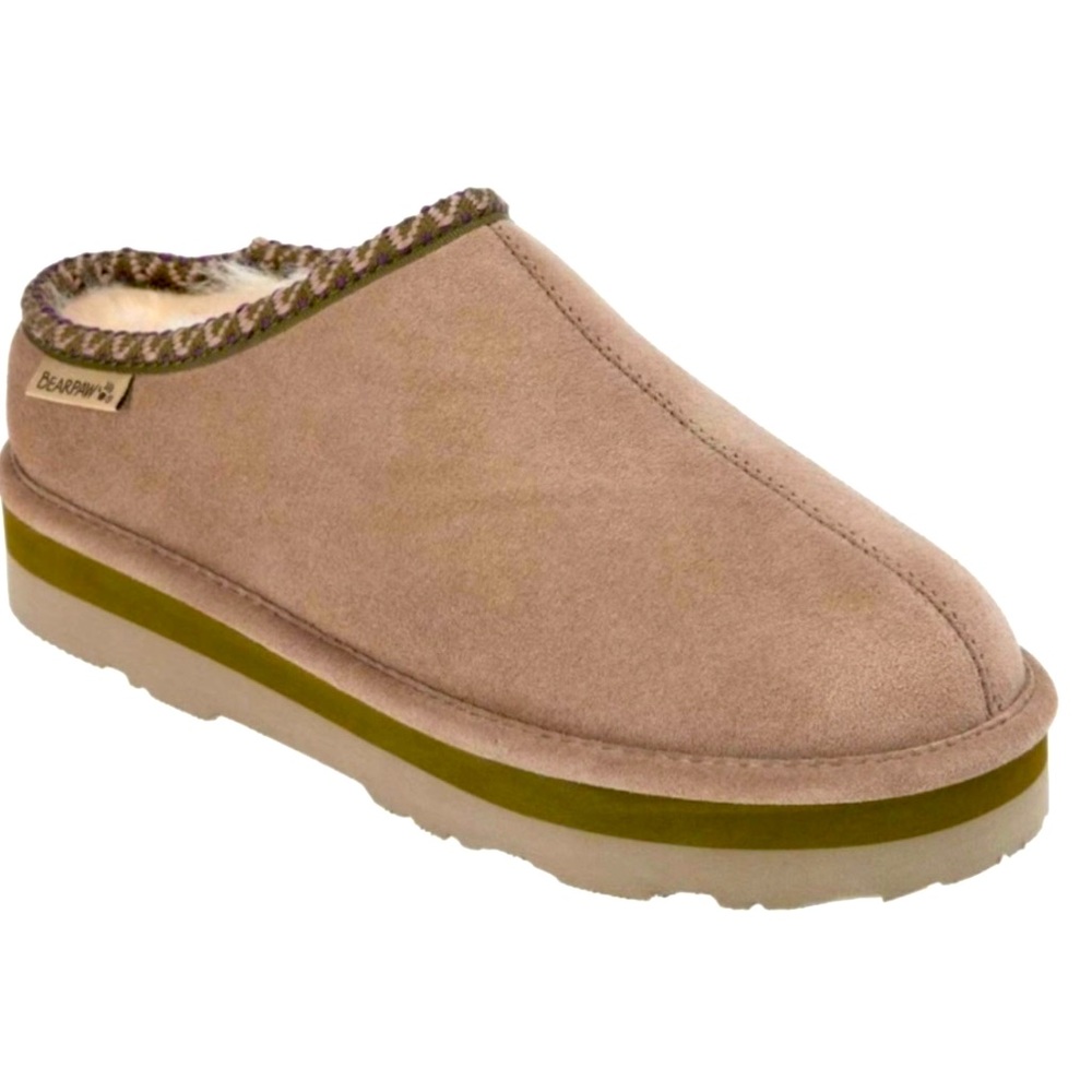 Bearpaw Lucille Mule. Mushroom. Size 9.  New in box.